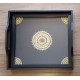 Tray with Tanjore Design Inlaid 10x12 inches (Wooden) - 2